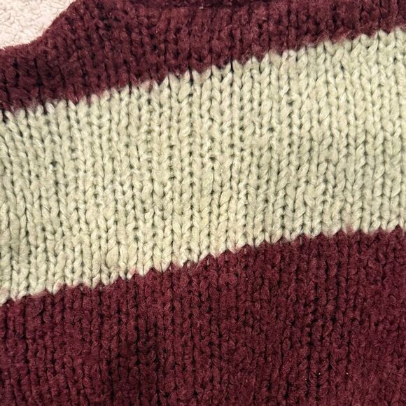 Zara Kids Striped Burgundy and Beige Sweater PUNK 4T Halloween Freddy - Picture 4 of 4